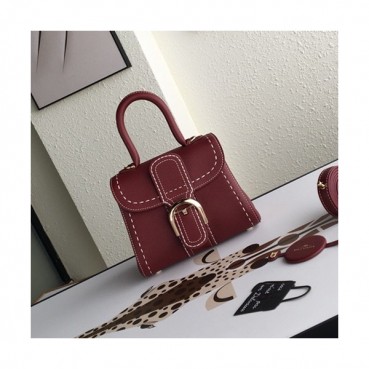 Delvaux 2019 Leather Tote Shoulder Bag,20CM - 델보 2019 레더 토트 숄더백,DVB0099.20CM,와인