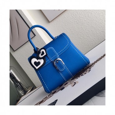 Delvaux 2019 Leather Tote Shoulder Bag,28 CM - 델보 2019 레더 토트 숄더백,DVB0080.28 CM,블루