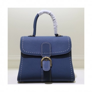 Delvaux 2019 Leather Tote Shoulder Bag,28 CM - 델보 2019 레더 토트 숄더백,DVB0077.28 CM,다크블루