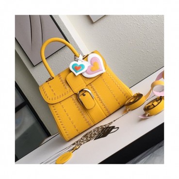 [매장판]Delvaux 2019 Leather Tote Shoulder Bag,28 CM - 델보 2019 레더 토트 숄더백,DVB0071.28 CM,옐로우