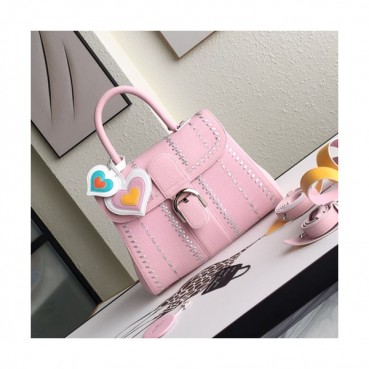 Delvaux 2019 Leather Tote Shoulder Bag,28 CM - 델보 2019 레더 토트 숄더백,DVB0068.28 CM,핑크