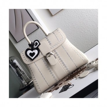 Delvaux 2019 Leather Tote Shoulder Bag,36 CM - 델보 2019 레더 토트 숄더백,DVB0065.36 CM,화이트