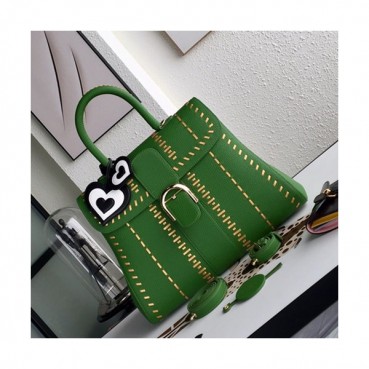 [매장판! 고품격 하이퀄리티]Delvaux 2019 Leather Tote Shoulder Bag,36 CM - 델보 2019 레더 토트 숄더백,DVB0060.36 CM,그린
