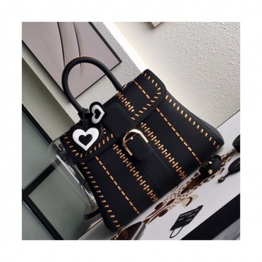 Delvaux 2019 Leather Tote Shoulder Bag,36 CM - 델보 2019 레더 토트 숄더백,DVB0055.36 CM,블랙
