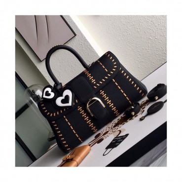 Delvaux 2019 Leather Tote Shoulder Bag,36s CM - 델보 2019 레더 토트 숄더백,DVB0054.36s CM,블랙