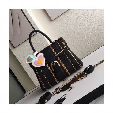Delvaux 2019 Leather Tote Shoulder Bag,28 CM - 델보 2019 레더 토트 숄더백,DVB0053.28 CM,블랙