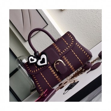 Delvaux 2019 Leather Tote Shoulder Bag,36s CM - 델보 2019 레더 토트 숄더백,DVB0049.36s CM,퍼플