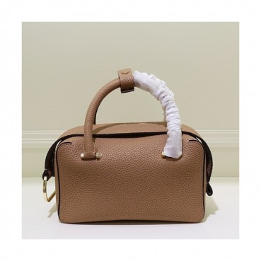 Delvaux 2019 Cool Box Leather Tote Shoulder Bag,23/28CM - 델보 2019 쿨 박스 레더 토트 숄더백,DVB0043.23/28CM,연브라운