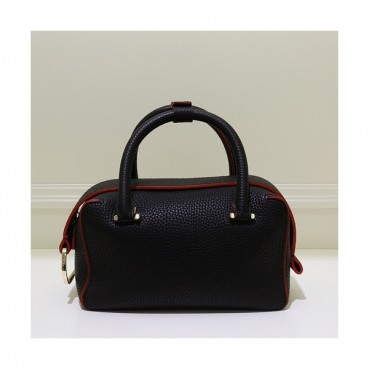 Delvaux 2019 Cool Box Leather Tote Shoulder Bag,23/28CM - 델보 2019 쿨 박스 레더 토트 숄더백,DVB0039.23/28CM,블랙