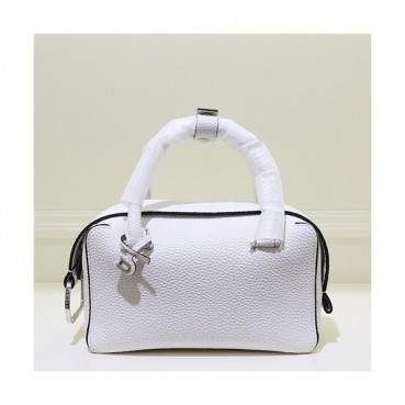 Delvaux 2019 Cool Box Leather Tote Shoulder Bag,23/28CM - 델보 2019 쿨 박스 레더 토트 숄더백,DVB0033.23/28CM,화이트