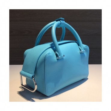 Delvaux 2019 Cool Box Leather Tote Shoulder Bag,22CM - 델보 2019 쿨 박스 레더 토트 숄더백,DVB0031.22CM,블루