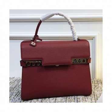 Delvaux 2019 Tempete Leather Tote Shoulder Bag,28CM - 델보 2019 톰페트 레더 토트 숄더백,DVB0025.28CM,와인