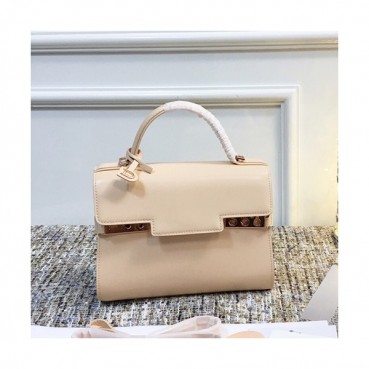 Delvaux 2019 Tempete Leather Tote Shoulder Bag,21CM - 델보 2019 톰페트 레더 토트 숄더백,DVB0023.21CM,인디핑크