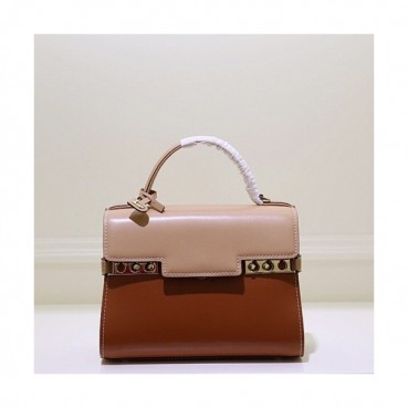 [한정판]Delvaux 2019 Tempete Leather Tote Shoulder Bag,20CM - 델보 2019 톰페트 레더 토트 숄더백,DVB0022.20CM,브라운