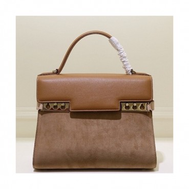 Delvaux 2019 Tempete Leather Tote Shoulder Bag,20.5/27.5CM - 델보 2019 톰페트 레더 토트 숄더백,DVB0017.20.5/27.5CM,브라운