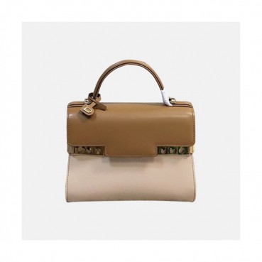 Delvaux 2019 Tempete Leather Tote Shoulder Bag,21/27.5CM - 델보 2019 톰페트 레더 토트 숄더백,DVB0013.21/27.5CM,베이지+카멜