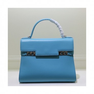 Delvaux 2019 Tempete Leather Tote Shoulder Bag,21/27.5CM - 델보 2019 톰페트 레더 토트 숄더백,DVB0009 .21/27.5CM,블루