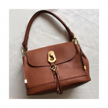 Chole 2019 Owen Leather Tote Shoulder Bag, 32cm -  끌로에 2019 오웬 레더 토트 숄더백,CLB0083,32cm,브라운