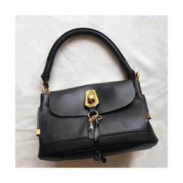 Chole 2019 Owen Leather Tote Shoulder Bag, 32cm -  끌로에 2019 오웬 레더 토트 숄더백,CLB0079,32cm,블랙