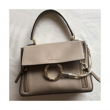 Chole 2019 Faye Leather Tote Shoulder Bag, 28cm -  끌로에 2019 페이 레더 토트 숄더백,CLB0075,28cm,그레이