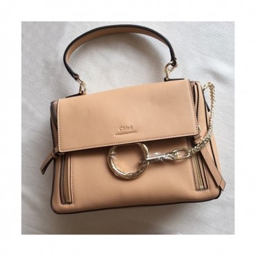 Chole 2019 Faye Leather Tote Shoulder Bag, 28cm -  끌로에 2019 페이 레더 토트 숄더백,CLB0074,28cm,베이지핑크