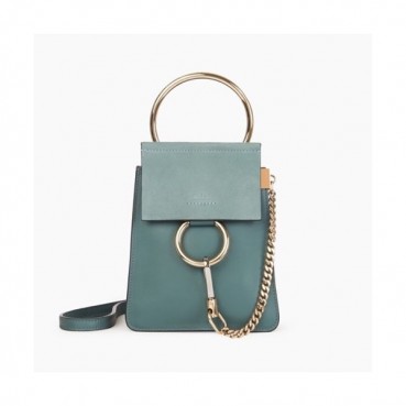 Chole 2019 Faye Leather Mini Shoulder Bag / Phone Bag, 18.5cm -  끌로에 2019 페이 레더 미니 토트 숄더백 / 폰백,CLB0066,18.5cm,블루