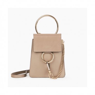 Chole 2019 Faye Leather Mini Shoulder Bag / Phone Bag, 18.5cm -  끌로에 2019 페이 레더 미니 토트 숄더백 / 폰백,CLB0065,18.5cm,카키그레이