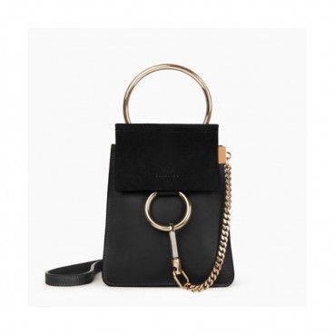 Chole 2019 Faye Leather Mini Shoulder Bag / Phone Bag, 18.5cm -  끌로에 2019 페이 레더 미니 토트 숄더백 / 폰백,CLB0064,18.5cm,블랙