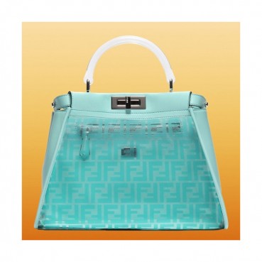 Fendi 2019 PU Tote  Bag ,33CM - 펜디 2019 PU 여성용 토트백  FENB0367,33CM,스카이블루