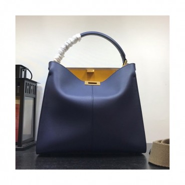 Fendi 2019 Leather Tote Bag ,30CM - 펜디 2019 레더 여성용 토트백  FENB0322,30CM,블루