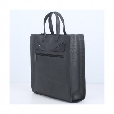 [매장판]Fendi 2019 Leather Tote Shopper Bag ,39CM - 펜디 2019 레더 남여공용 토트 쇼퍼백  FENB0321,39CM,다크그레이