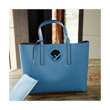 Fendi 2019 Leather Tote Shopper Bag,37CM - 펜디 2019 레더 여성용 토트 쇼퍼백 FENB0315,37CM,블루