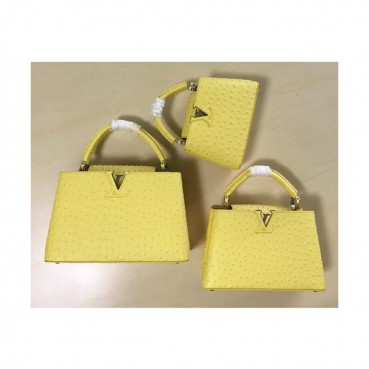 [매장판]Louis Vuitton 2019 Capucines Leather Tote Shoulder Bag,21/27/31cm - 루이비통 2019 카푸신 레더 토트 숄더백  M95393,LOUB1220 ,21/27/31cm,옐로우