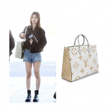 Louis Vuitton 2019 Onthego Tote Shopper Bag,41cm - 루이비통 2019 온더고 토트 쇼퍼백 M44570 ,LOUB1214,41cm,그린+화이트 