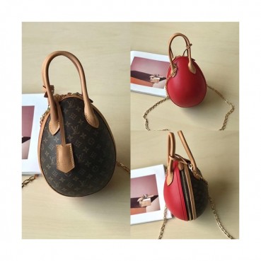 Louis Viutton 2019 Monogram Egg Chain Tote Shouder Bag ,20cm - 루이비통 2019 모노그램 에그 체인 토트 숄더백 M44587,LOUB1195,20cm,브라운+레드