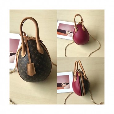 Louis Viutton 2019 Monogram Egg Chain Tote Shouder Bag ,20cm - 루이비통 2019 모노그램 에그 체인 토트 숄더백 M44587,LOUB1194,20cm,브라운+와인