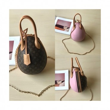 Louis Viutton 2019 Monogram Egg Chain Tote Shouder Bag ,20cm - 루이비통 2019 모노그램 에그 체인 토트 숄더백 M44587,LOUB1191,20cm,브라운+핑크