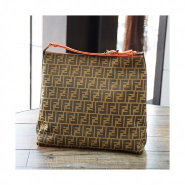 Fendi 2019 Tote Bag,39CM - 펜디 2019 여성용 토트백 FENB0187,39CM,브라운+오렌지(스트랩)