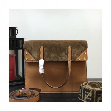 Fendi 2019 Leather Tote Bag ,25/30CM - 펜디 2019 레더 여성용 토트백  FENB0159,25/30CM,브라운