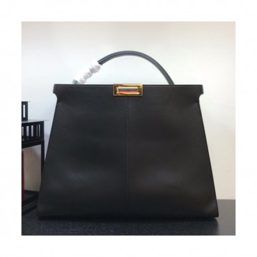 [시선강탈]Fendi 2019 Leather Tote Bag ,43CM - 펜디 2019 레더 여성용 토트백  FENB0153,43CM,블랙