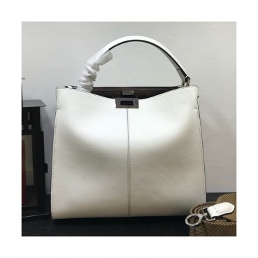 Fendi 2019 Leather Tote Bag ,30CM - 펜디 2019 레더 여성용 토트백  FENB0150,30CM,화이트