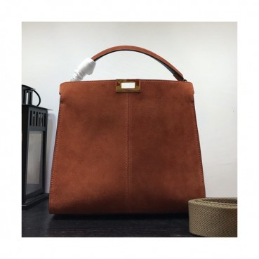 Fendi 2019 Leather Tote Bag ,30/43CM - 펜디 2019 레더 여성용 토트백  FENB0149,30/43CM,오렌지브라운