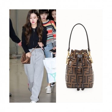 Fendi 2019 Mon Tresor Bucket Tote Shoulder Bag ,18CM - 펜디 2019 몬 트레조 버킷 토트 숄더백  FENB0118,18CM,브라운 
