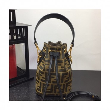 Fendi 2019 Mon Tresor Bucket Tote Shoulder Bag ,18CM - 펜디 2019 몬 트레조 버킷 토트 숄더백  FENB0115,18CM,브라운