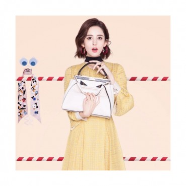 Fendi 2019 Peekaboo Tote Shoulder Bag ,33CM - 펜디 2019 피카부 토트 숄더백  FENB0100,33CM,화이트