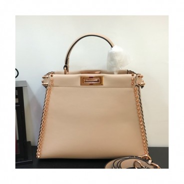 Fendi 2019 Peekaboo Tote Shoulder Bag ,23/33CM - 펜디 2019 피카부 토트 숄더백  FENB0095,23/33CM,인디핑크