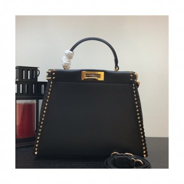 Fendi 2019 Peekaboo Tote Shoulder Bag ,33CM - 펜디 2019 피카부 토트 숄더백  FENB0094,33CM,블랙