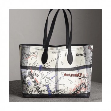 Burberry 2019 Reversible Tote Shoulder Shopper Bag, 54cm - 버버리 2019 리버서블 토트 숄더 쇼퍼백,BURB00242,54cm,화이트