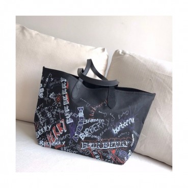 Burberry 2019 Reversible Tote Shoulder Shopper Bag, 54cm - 버버리 2019 리버서블 토트 숄더 쇼퍼백,BURB00226,54cm,블랙