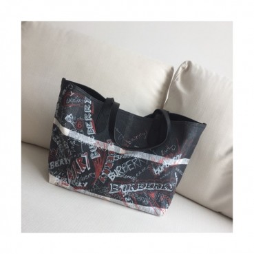 [특가세일]Burberry 2019 Reversible Tote Shoulder Shopper Bag, 54cm - 버버리 2019 리버서블 토트 숄더 쇼퍼백,BURB00225,54cm,블랙